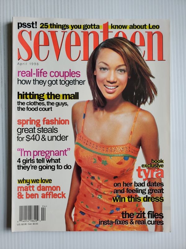 1998 SEVENTEEN mag TYRA BANKS Missy Elliott Kate Moss Backstreet Boys NO LABEL