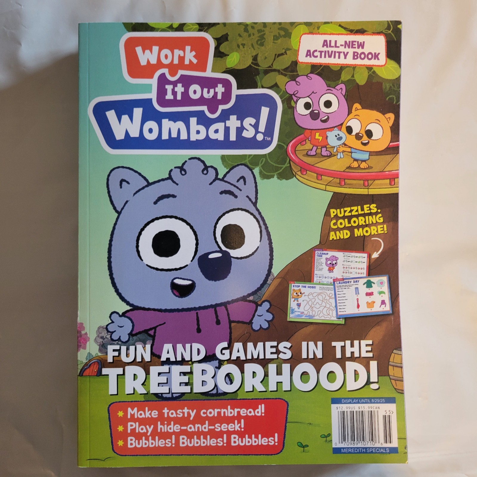 WORK IT OUT WOMBATS! Magazine ~ ACTIVITY BOOK ~ Fun & Games in the TREEBORHOOD!