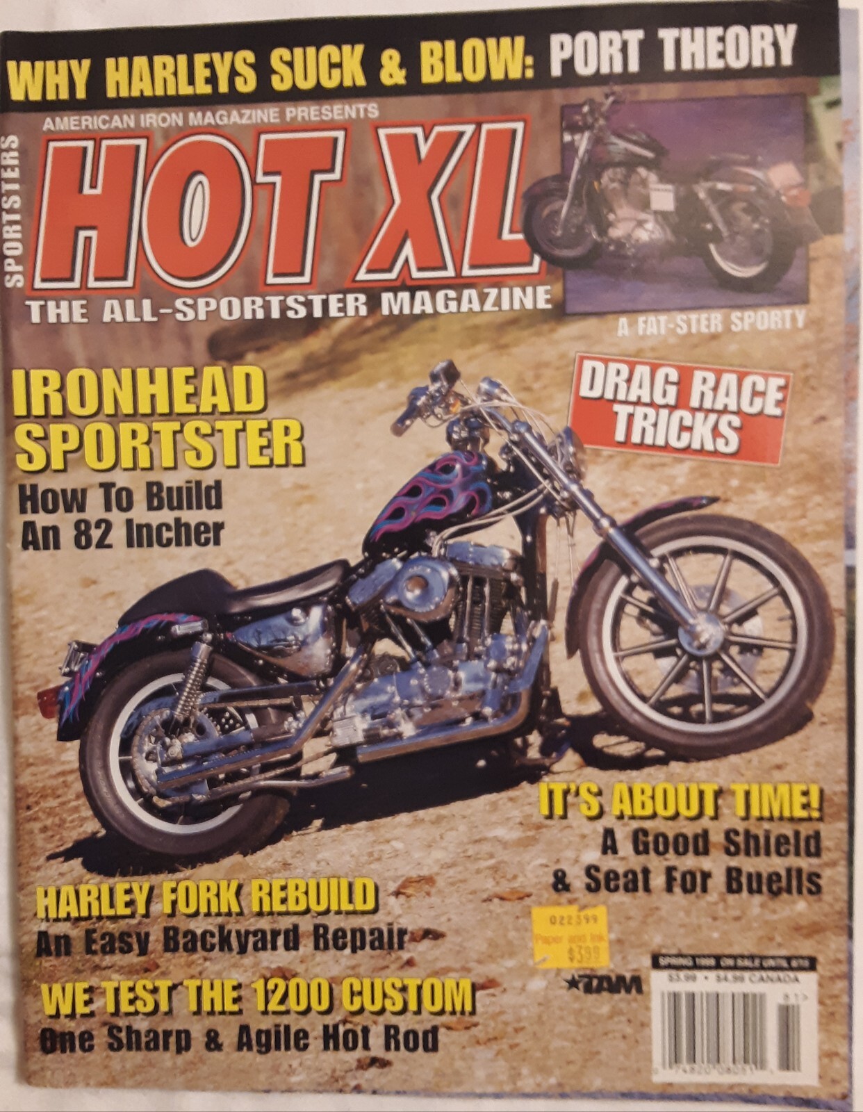 American Iron Magazine Hot XL All-Sportster Spring 1999 FREE SHIPPING 1200Custom