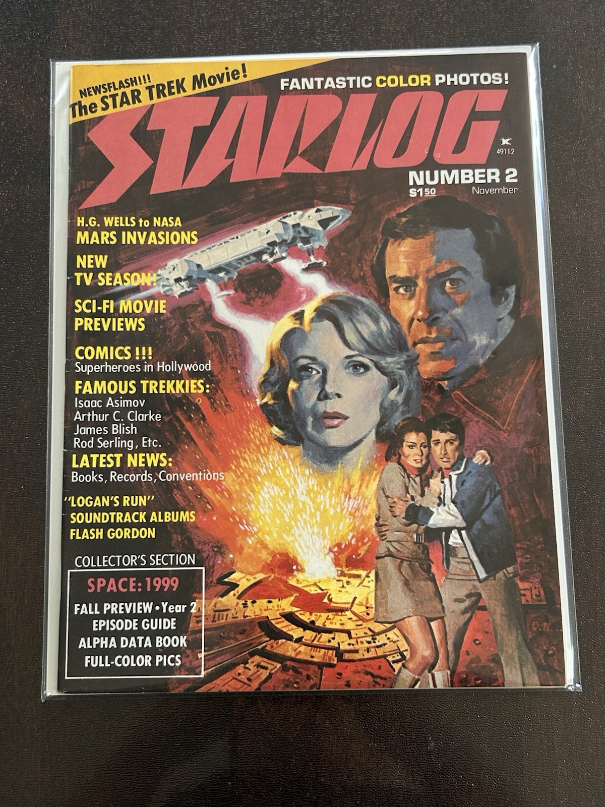 Starlog Magazine Issue #2 Logan’s Run Space 1999 Sci Fi Star Trek H G Wells 1976