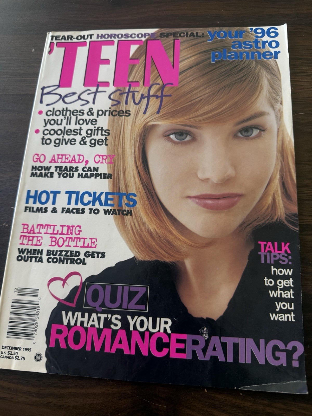 Teen Magazine December 1995 Romance Fashion Love Scrapbook Teen 90s SUPER RARE