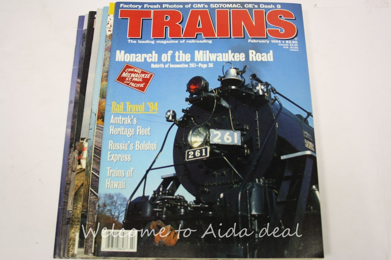 Trains (The Leading Magazine of Railroading) 7 Issues 1994