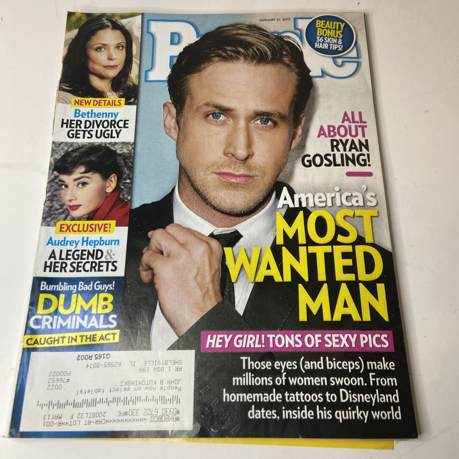 People Magazine ~ Ryan Gosling Cover ~ January 21, 2013