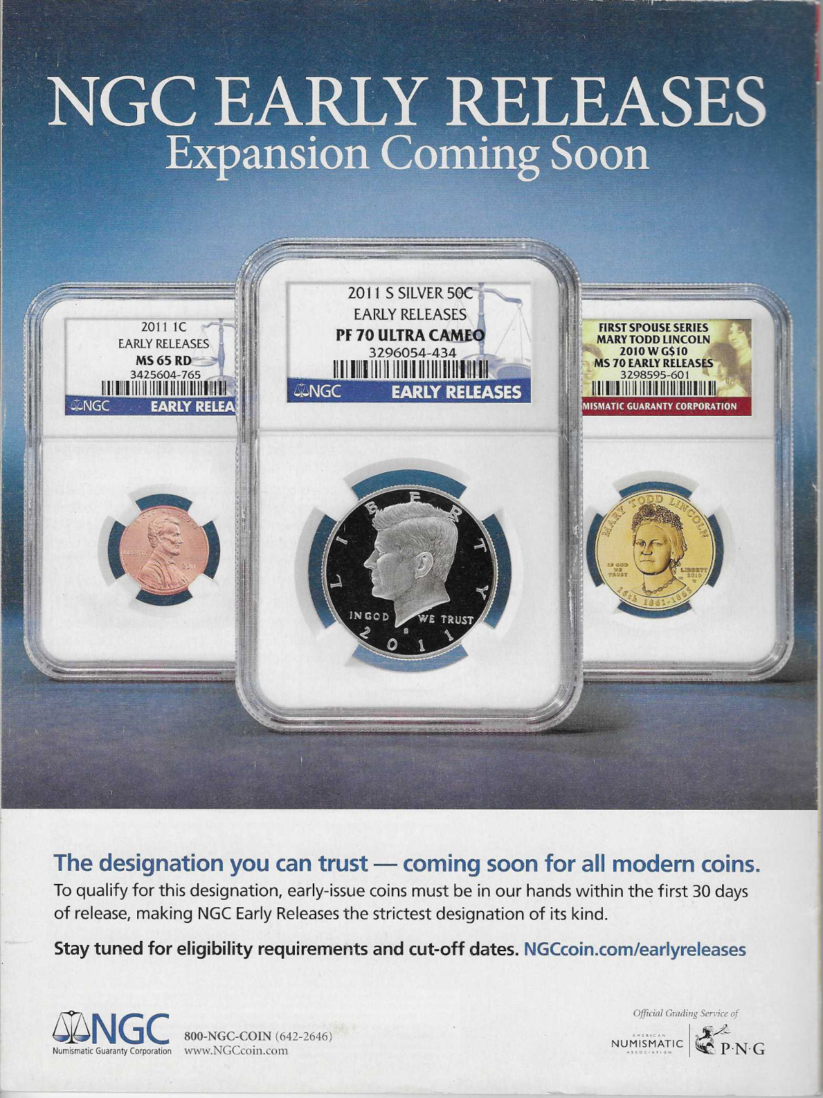 Coins Magazine Mar 2011 Silver Washington Quarter Trade Dollar 20-Cent Piece