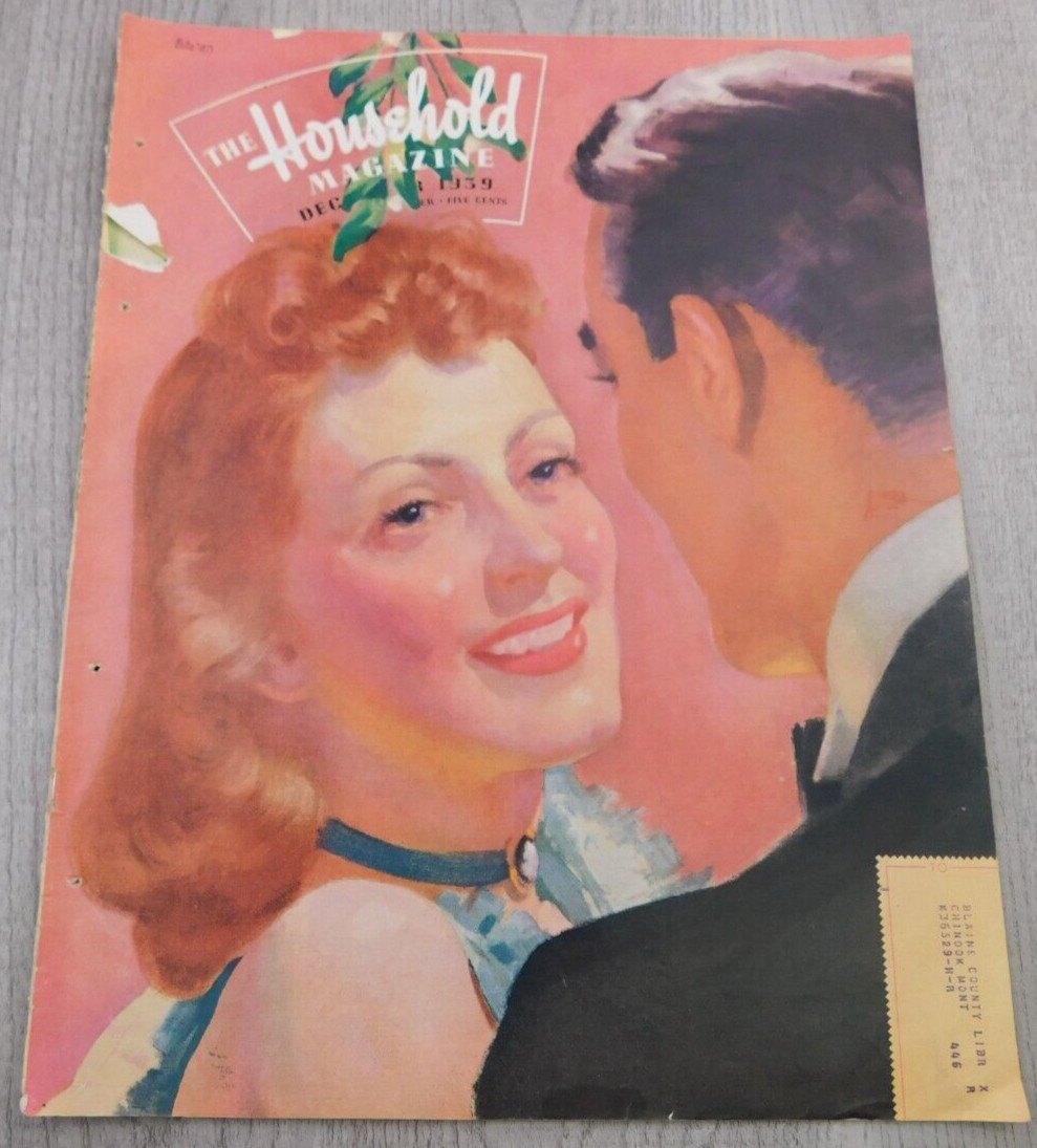 Vintage The Household Magazine December 1939 Vol 39 No 12 Cover Frederic Mizen