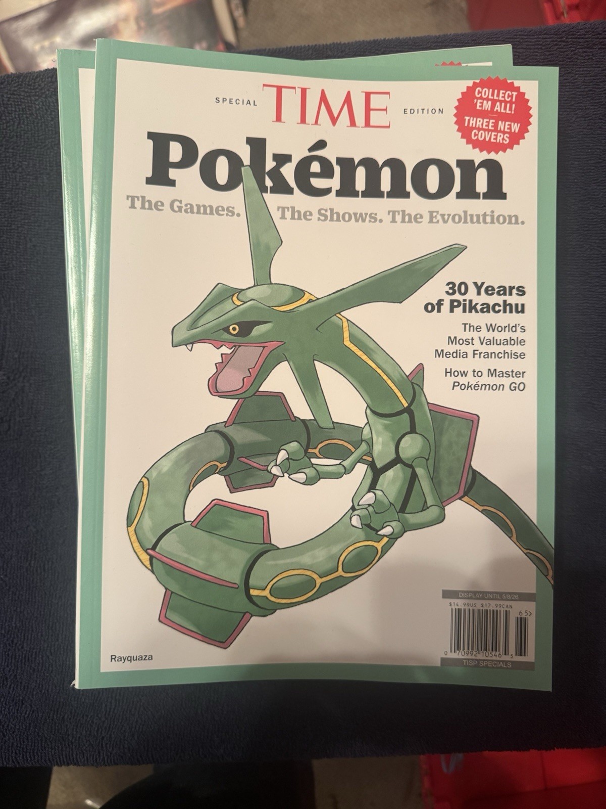 Pokemon Rayquaza Time Magazine Special Edition 25 Years In America Unread Mint