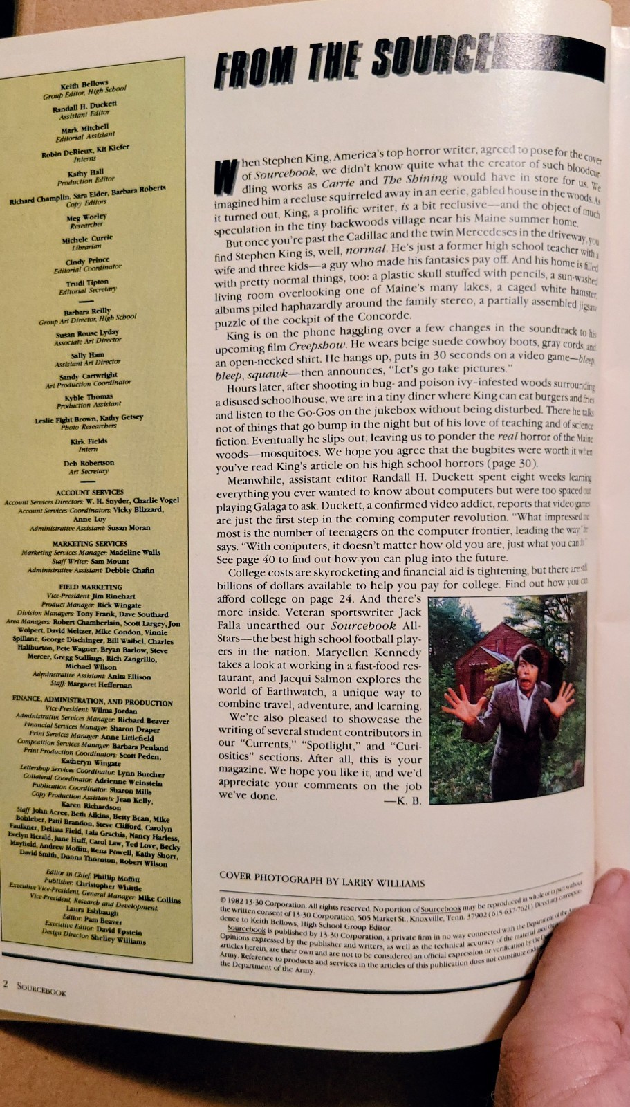 SOURCEBOOK Magazine 1982 – Stephen King – VERY RARE!