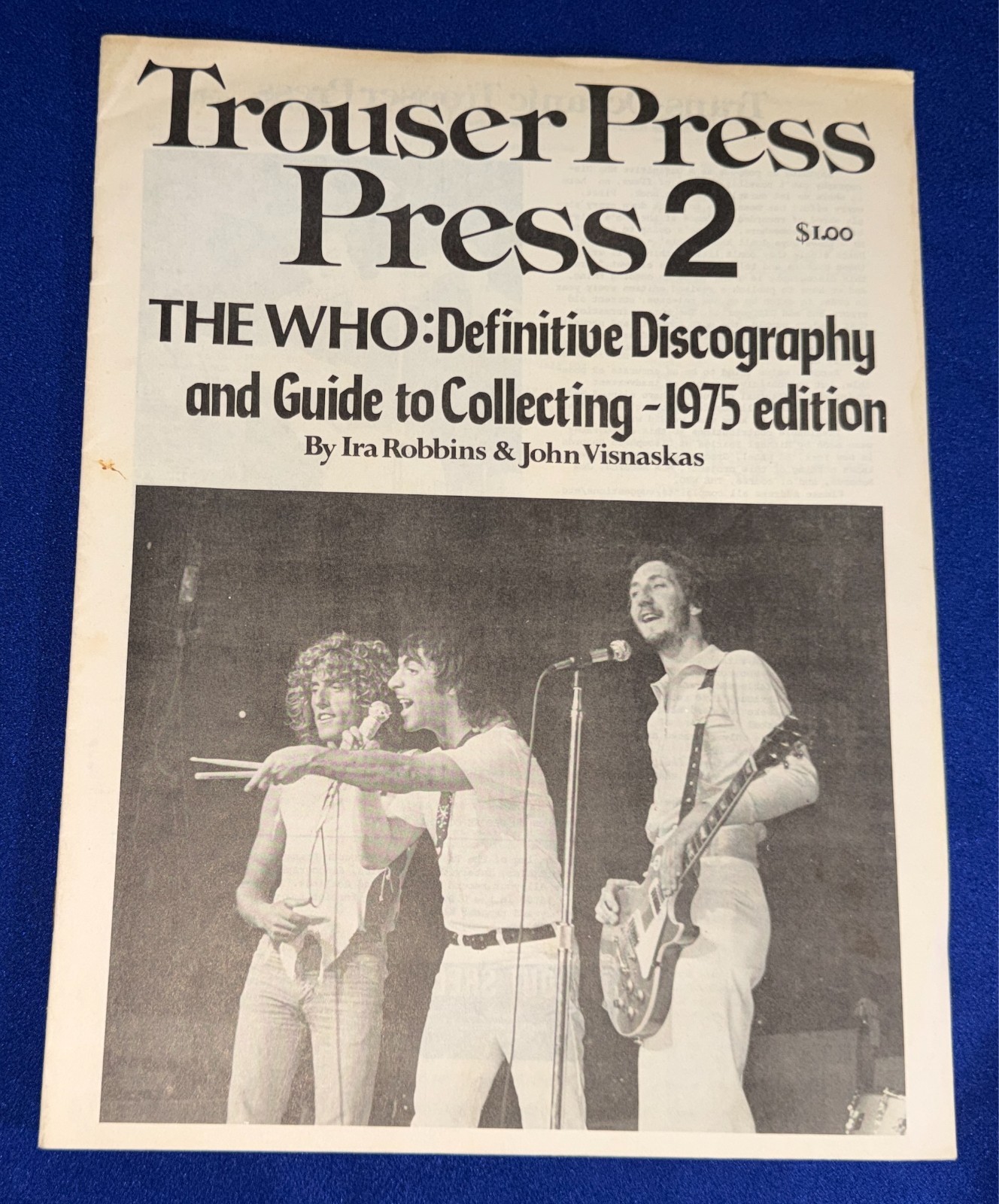 vintage 1975 The Who/Troser Press 2 Definitive Discography NEWSLETTER/MAGAZINE