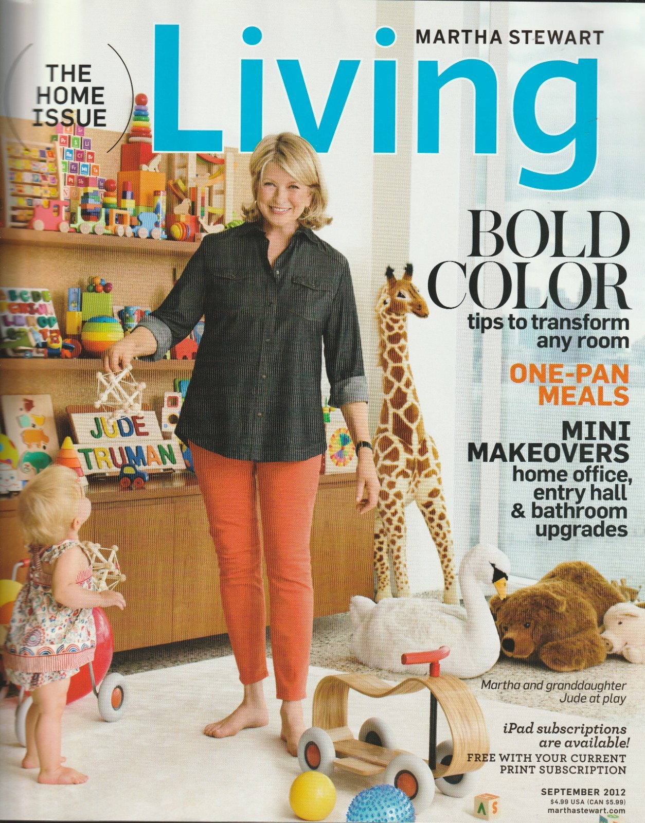 Martha Stewart Living Magazine September 2012 One Pan Meals – Bold Color