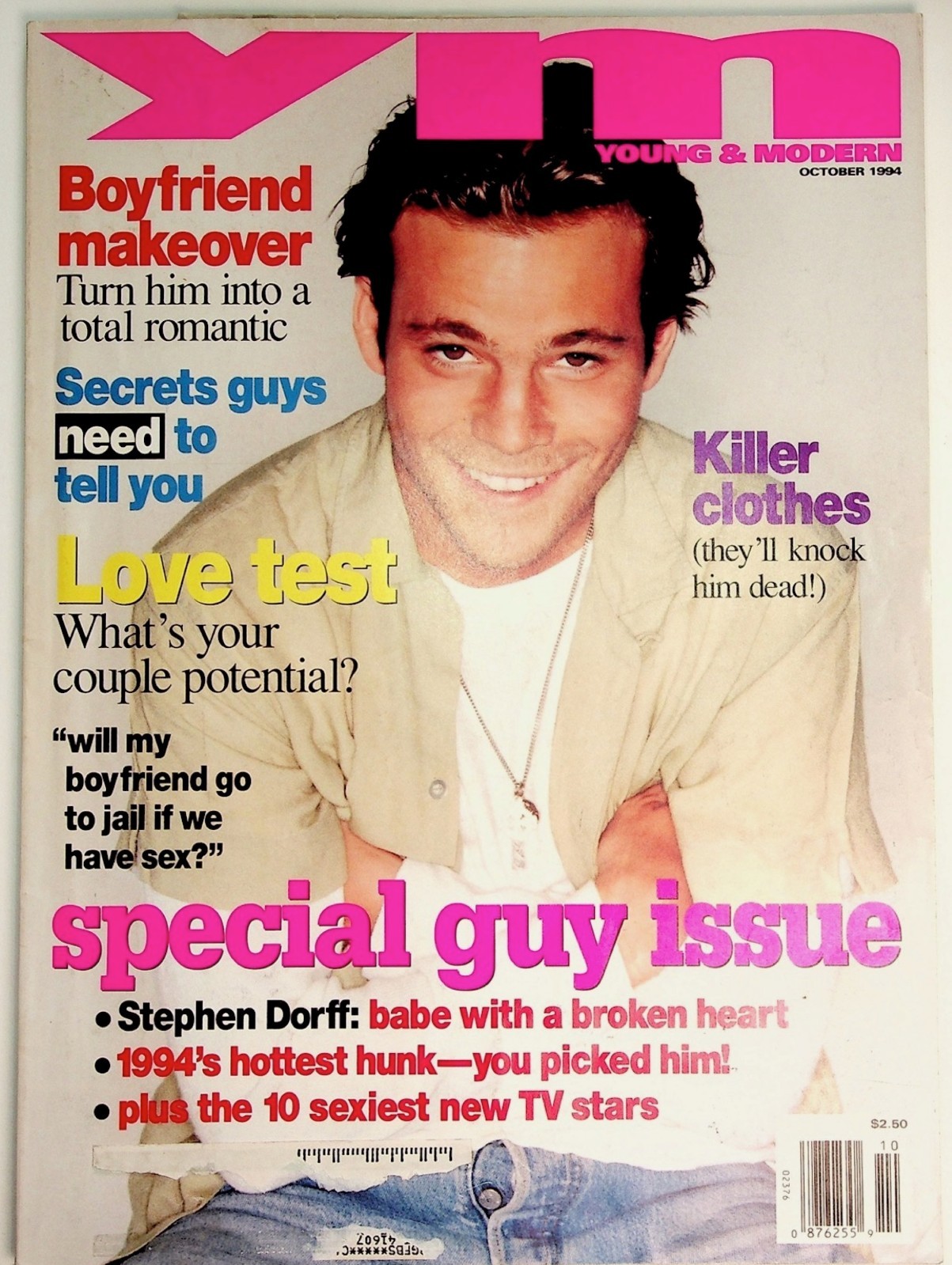 YM Magazine October 1994. Stephen Dorff. Vintage Teen Fashion Pop Culture