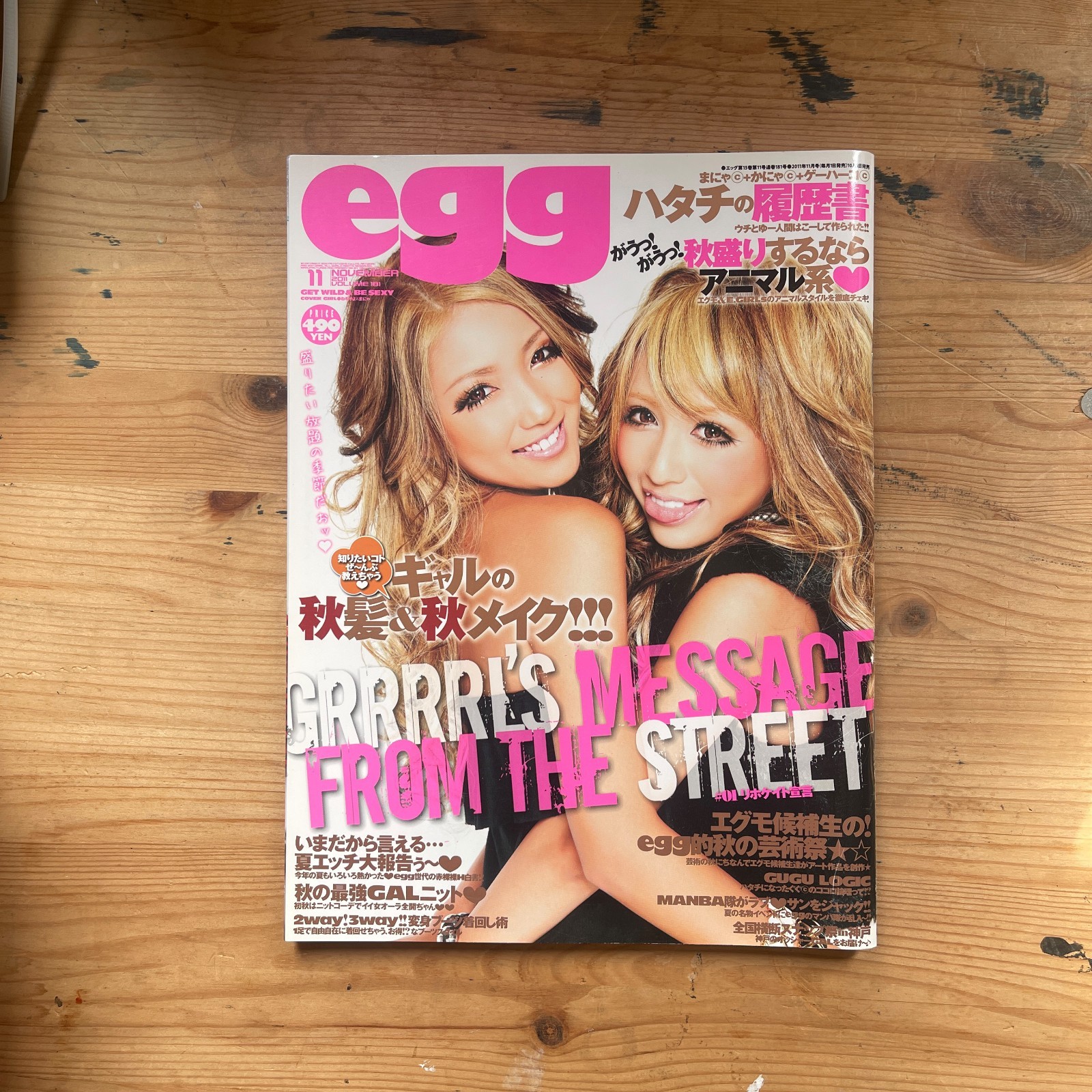 egg No 181 November 2011 Japanese Gyaru Fashion Magazine Shibuya Snap Taiyo Tosh