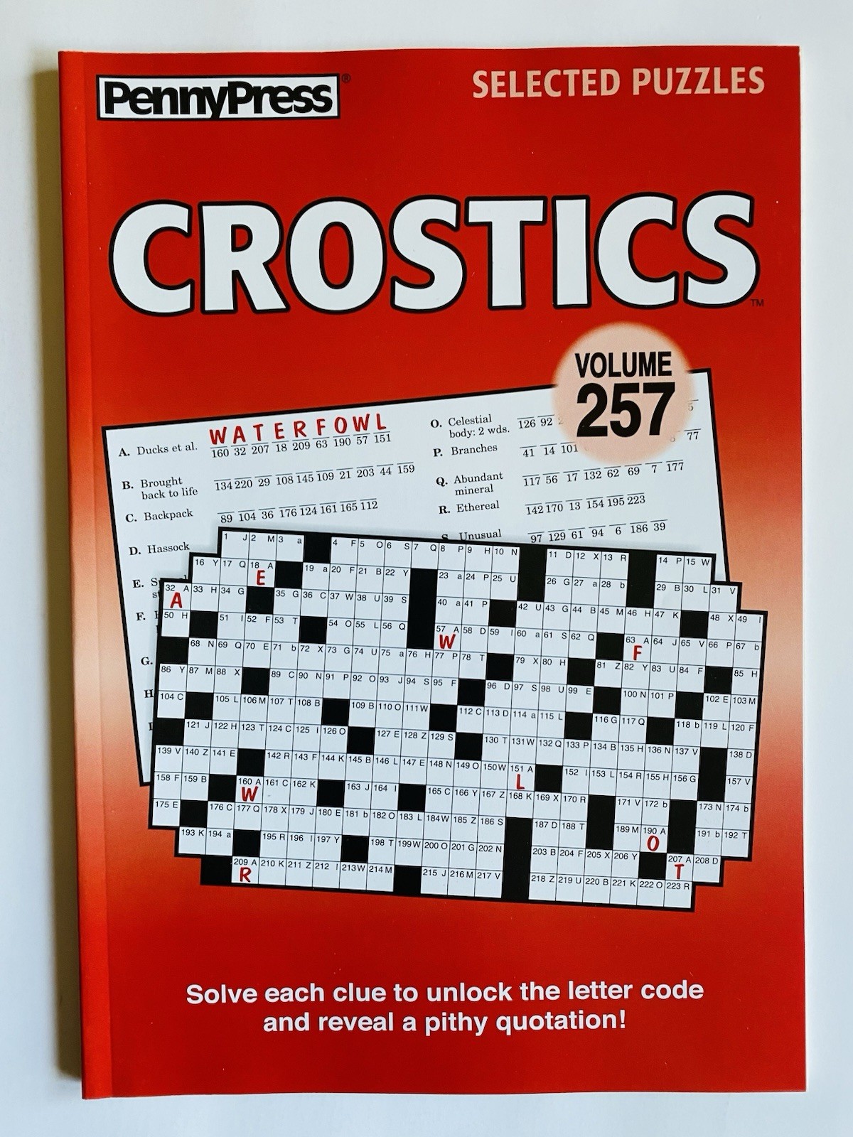 Lot of 2 CROSTICS Penny Press DELL Selected Puzzle Variety quotation letter code
