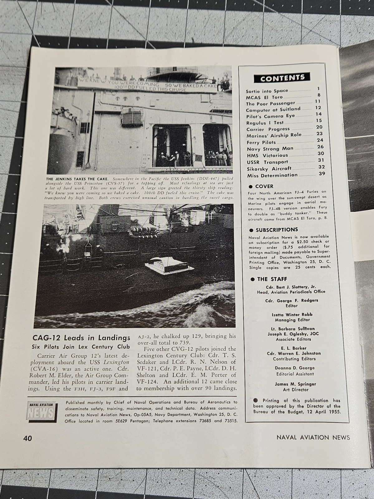 Naval Aviation News Magazine March 1958 US Navy Aircraft Carrier Jets Martin