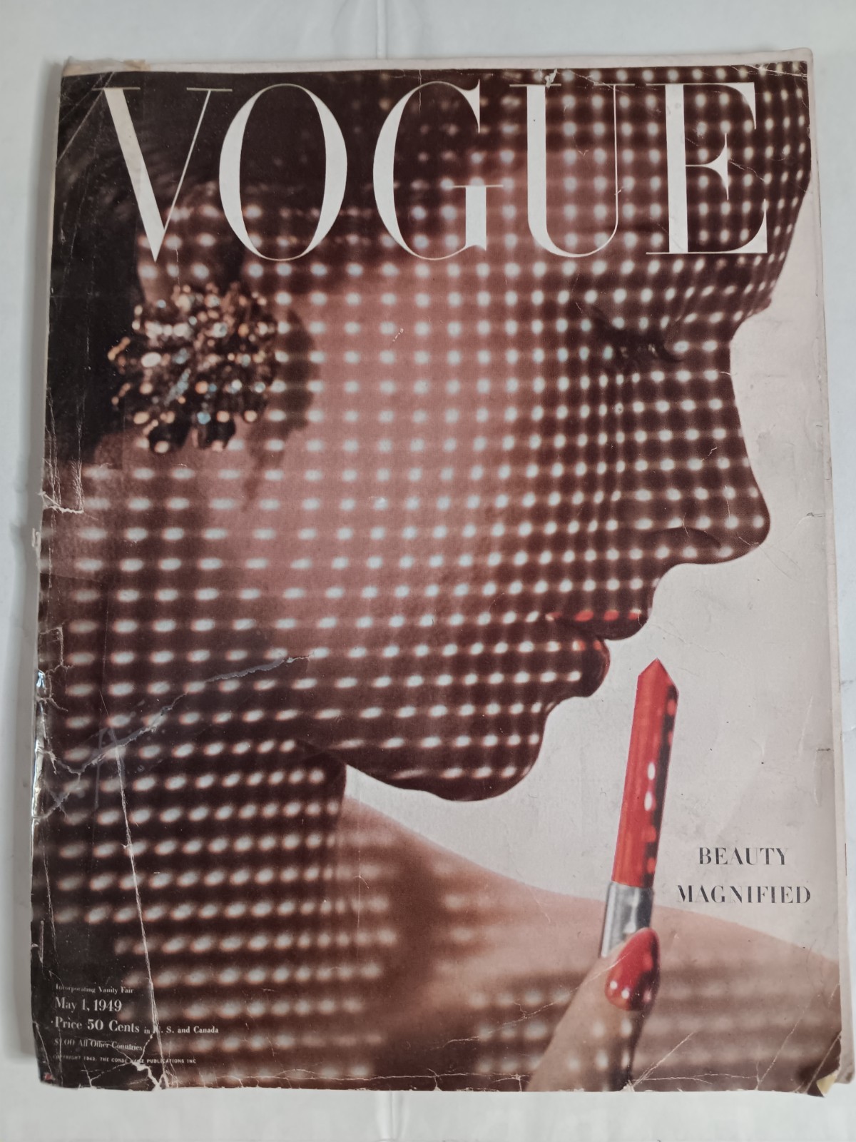 Vogue Magazine May 1949-Beauty Magnified-Young Fashions Lingerie-Blumenfeld