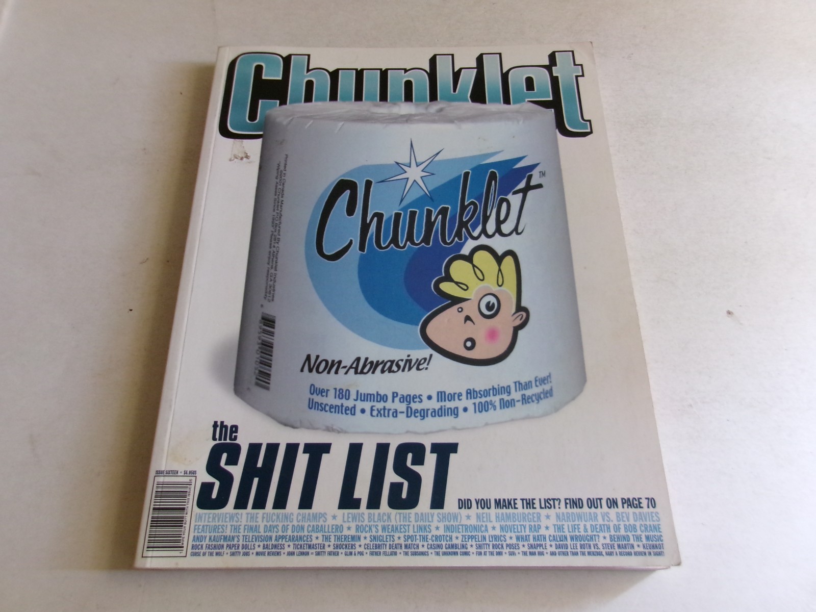 CHUNKLET Magazine #16 Alt Rock Punk Pop Culture Fanzine 2001 180 Pages VF 8.0