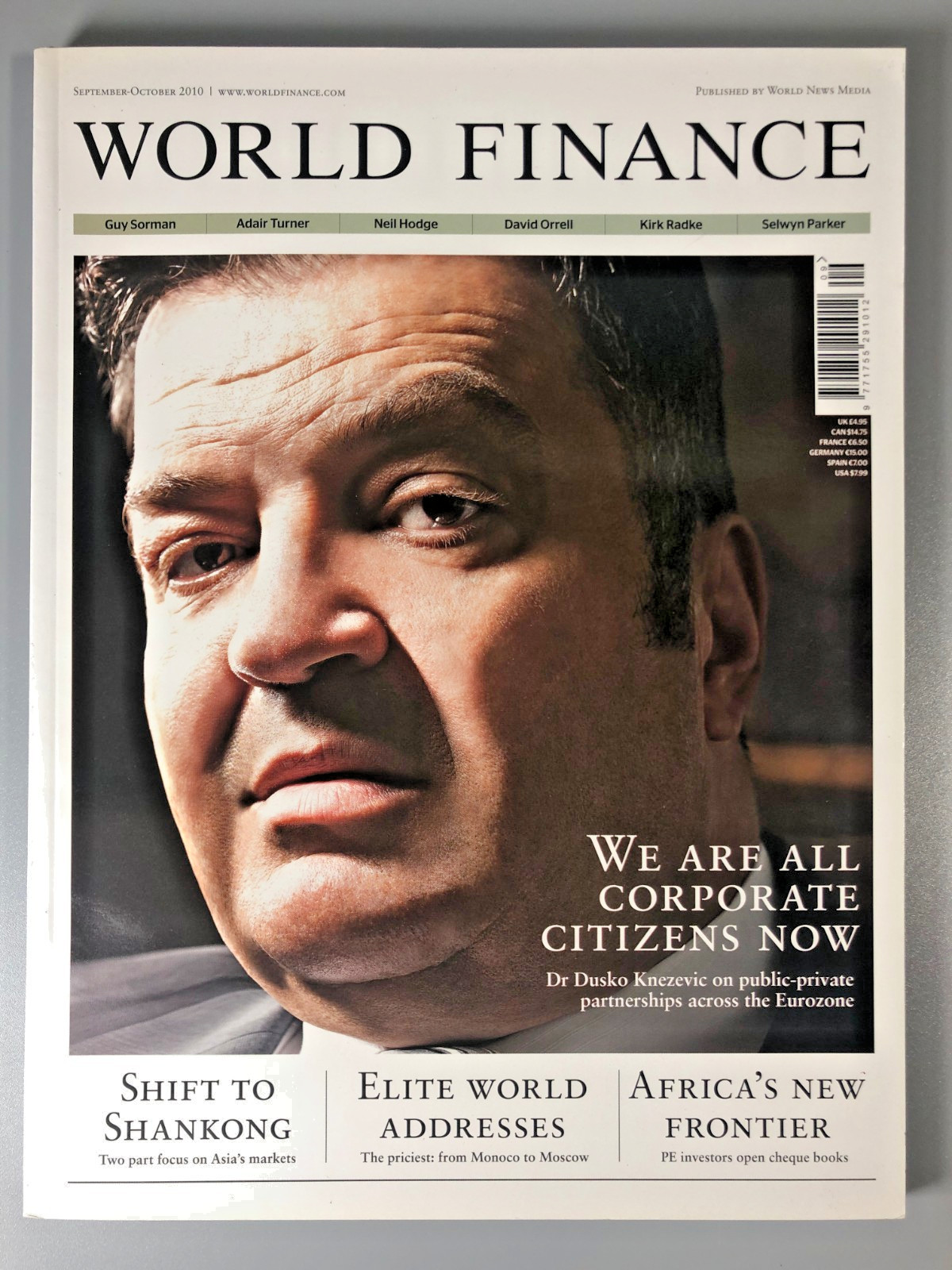 World Finance Magazine September October 2010 Business Finance Issue
