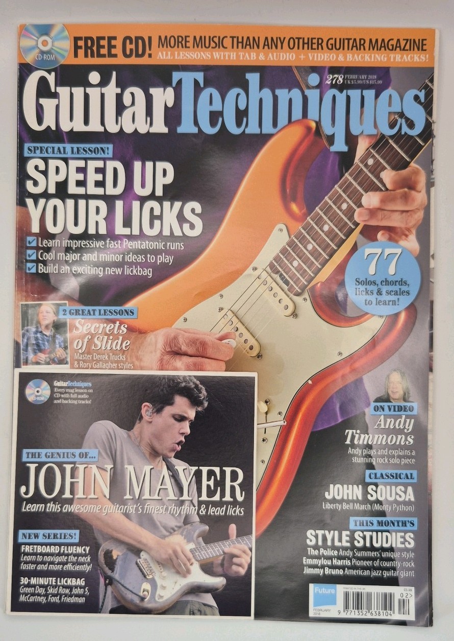 Guitar Techniques Magazine February 2018 Issue 278 John Mayer Derek Trucks