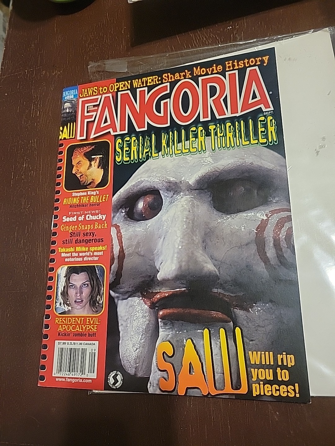 Fangoria magazine # 236 September 2004 SAW Resident Evil Apocalypse EXCELLENT