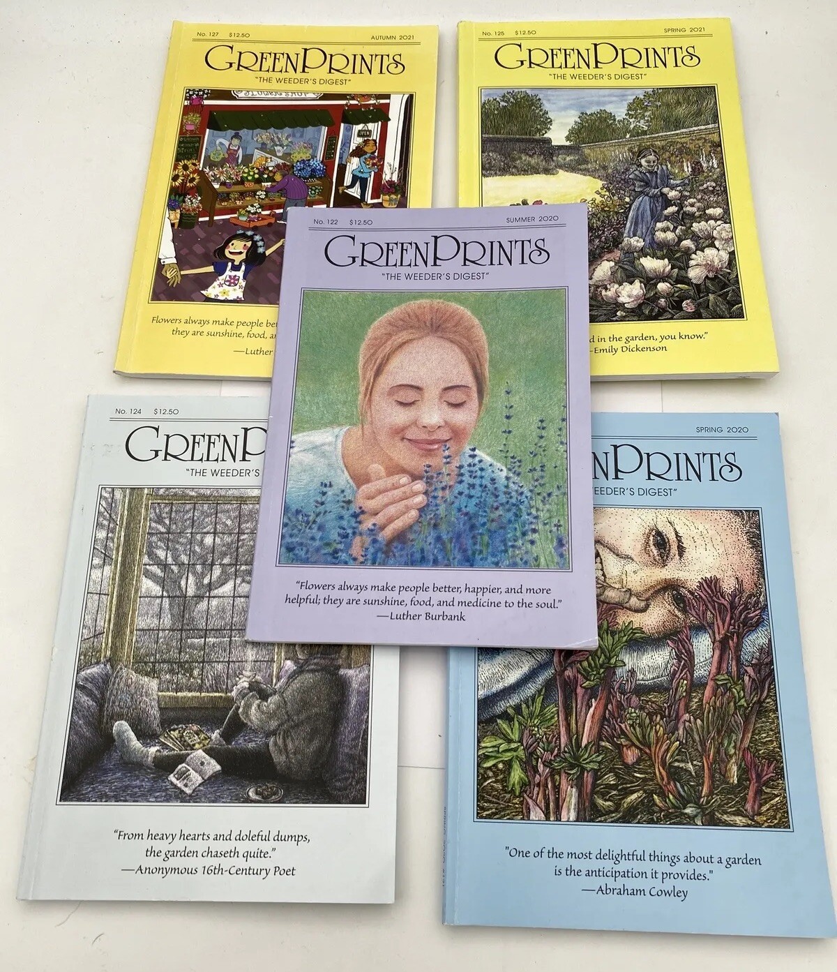 Lot of 5 GREEN PRINTS THE WEEDERS DIGEST No. 121, 122, 124, 125, 127
