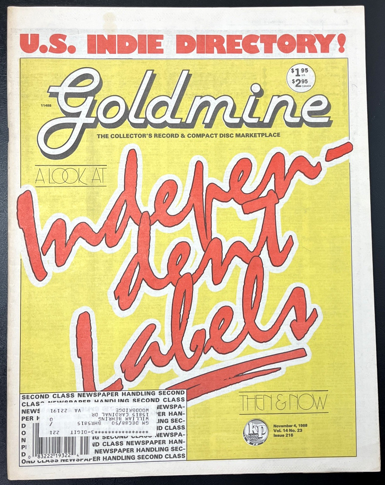 Goldmine Magazine -U.S. Indie * Mobile Fidelity * Rough Trade 1988 Issue #216
