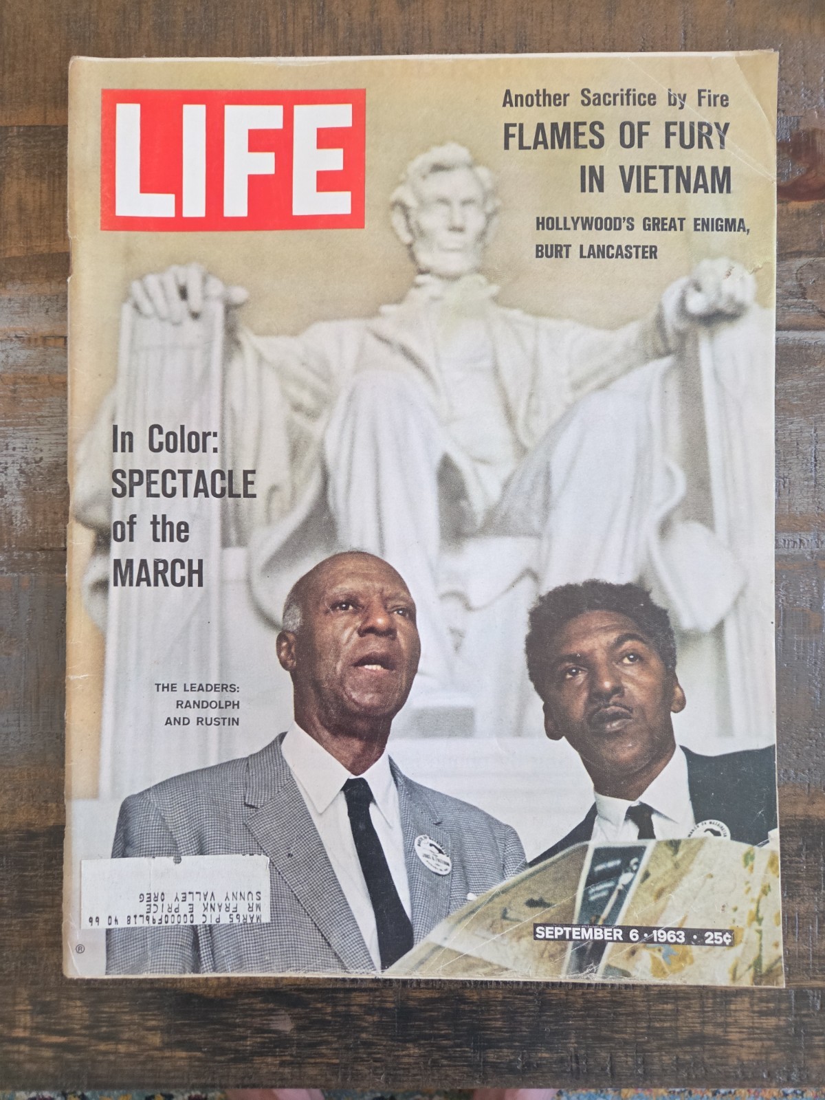 Life Magazine Sept 6, 1963 • March On Washington • Randolph & Rustin • MLK