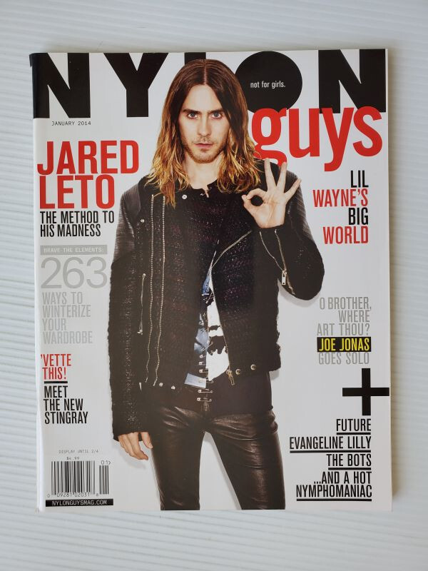 2014 Nylon Guys magazine JARED LETO Joe Jonas Evangeline Lilly FUTURE Lil Wayne