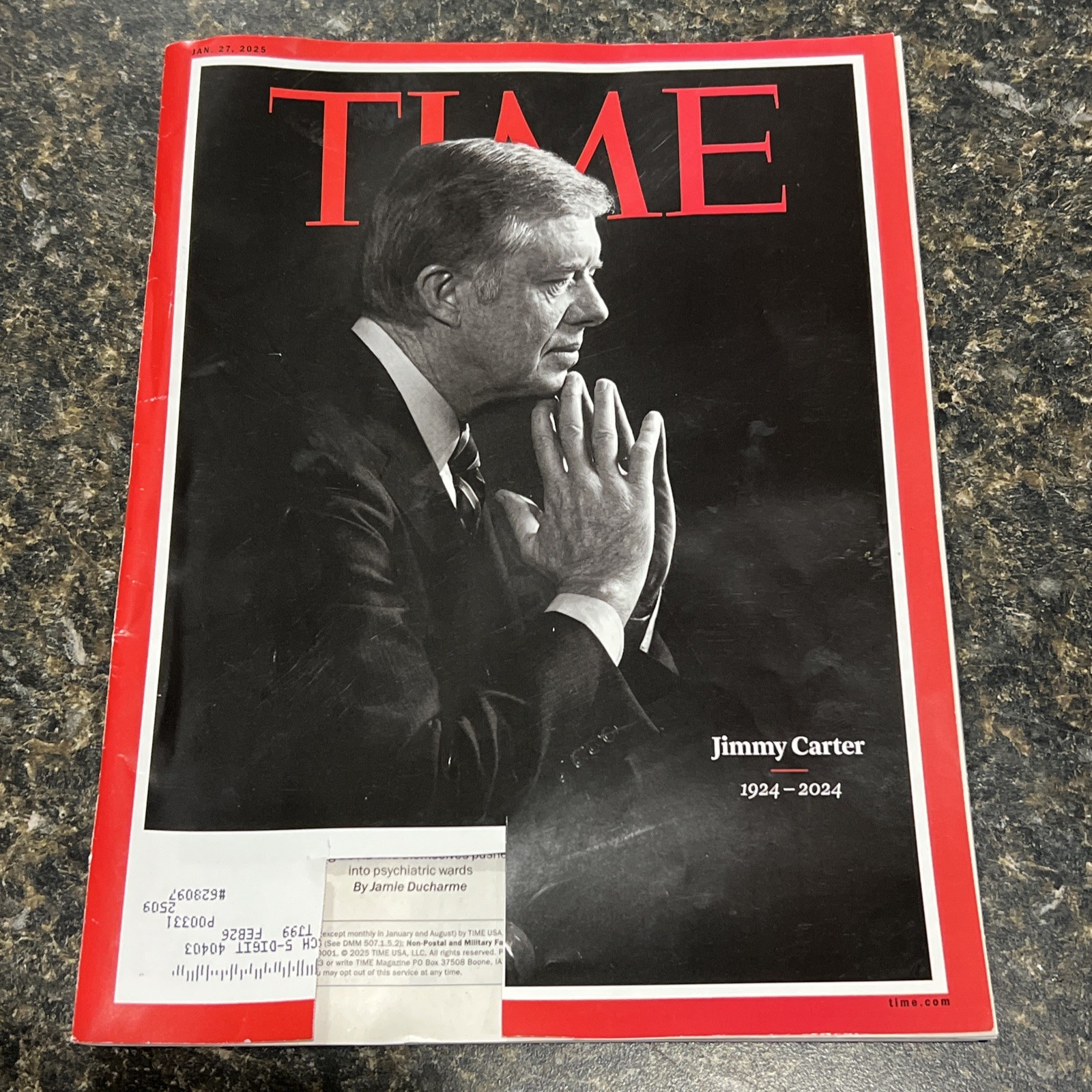 TIME Magazine Jan 27 2025 — Jimmy Carter Tribute 1924–2024 | LA Wildfires
