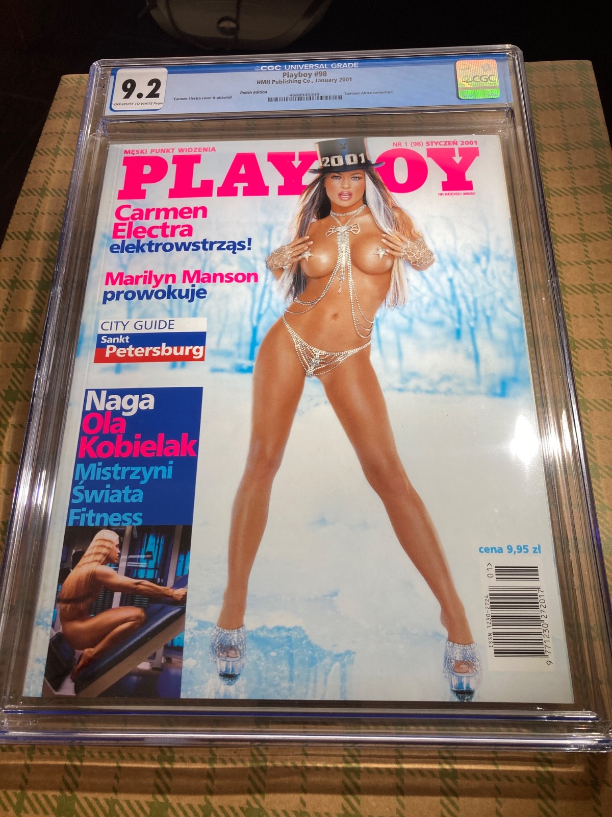 CGC Playboy POLISH January 2001 Carmen Electra PLAYBOY POLISH CGC 9.2