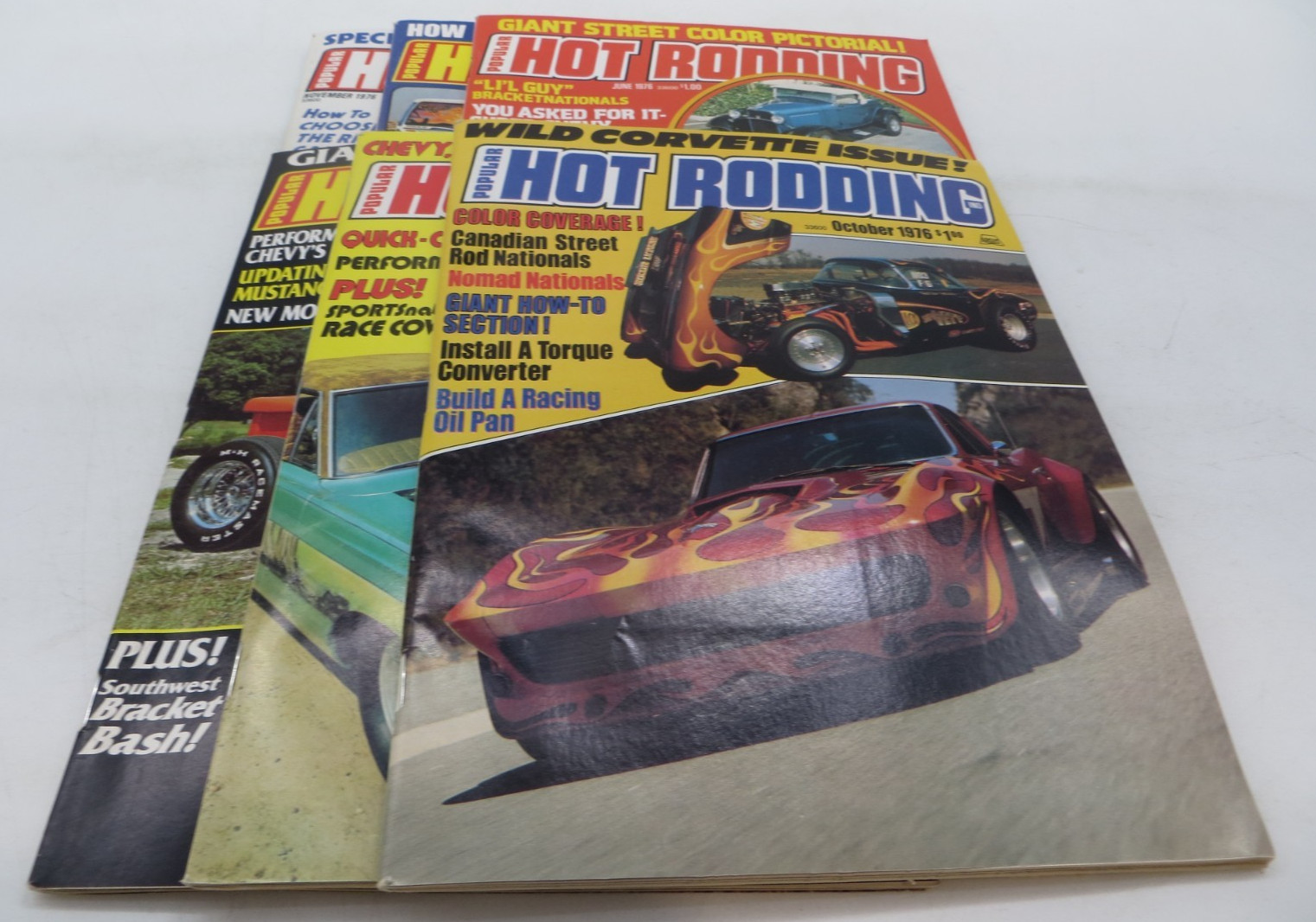 POPULAR HOT RODDING Magazine 1976 lot of 6 Issues Chevy Truck Hot Rods Cars