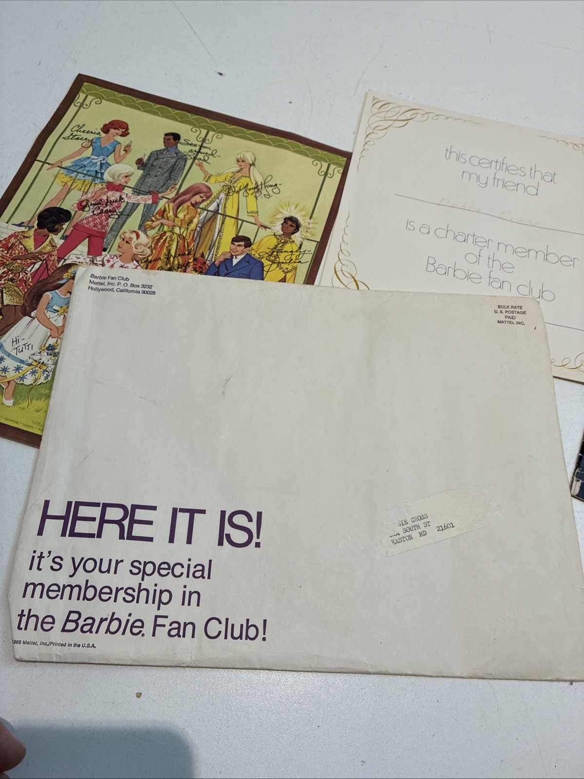 Vintage 1969 Volume 1 Number 1 BARBIE TALK fan MAGAZINE & poster from MATTEL
