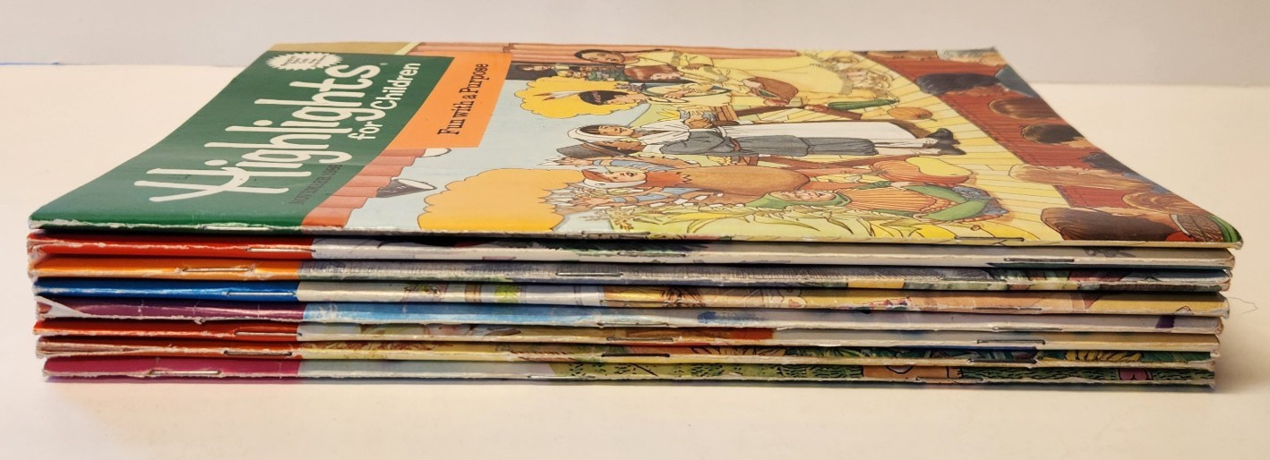 Vintage Lot Of 7 Highlights For Children Magazine 1988 1989 Magazines