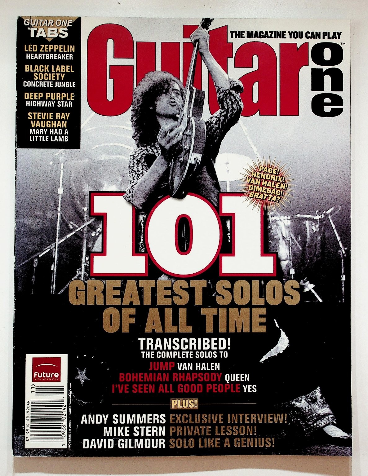 Guitar One Magazine November 2006 101 Greatest Solos Future Publishing
