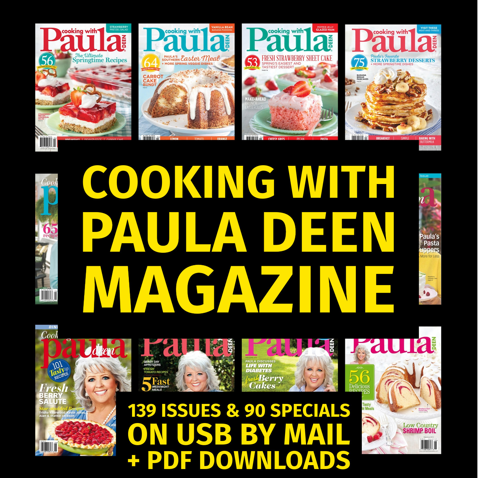 Cooking With Paula Deen Magazine 229 Issues & Specials on USB + immediate bonus