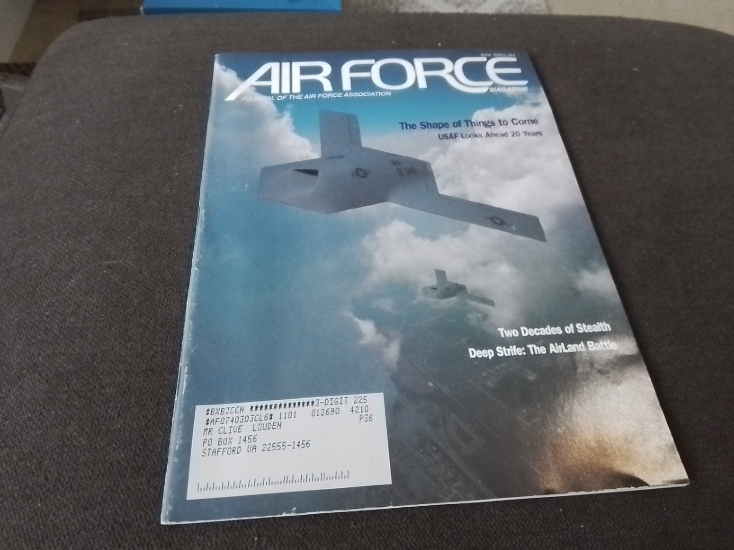Air Force Magazines – June 2001, Boeing X-45 cover, Journal of the Air Force