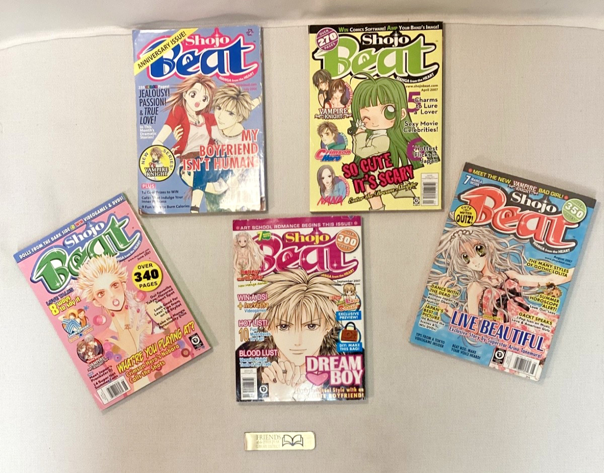 LOT OF 5 SHOJO BEAT MAGAZINES~Viz Media~Manga From the Heart 2006-2007 Rated T+
