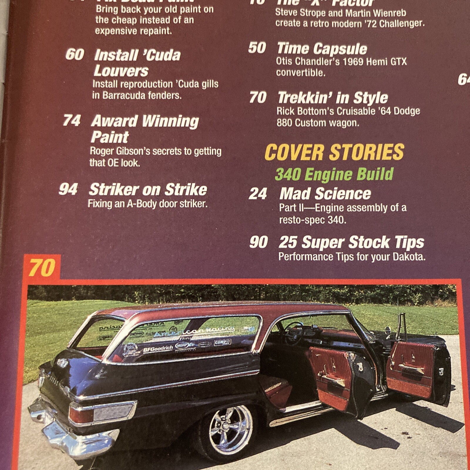 Mopar Muscle Magazine January 2001 Back Issue Cars