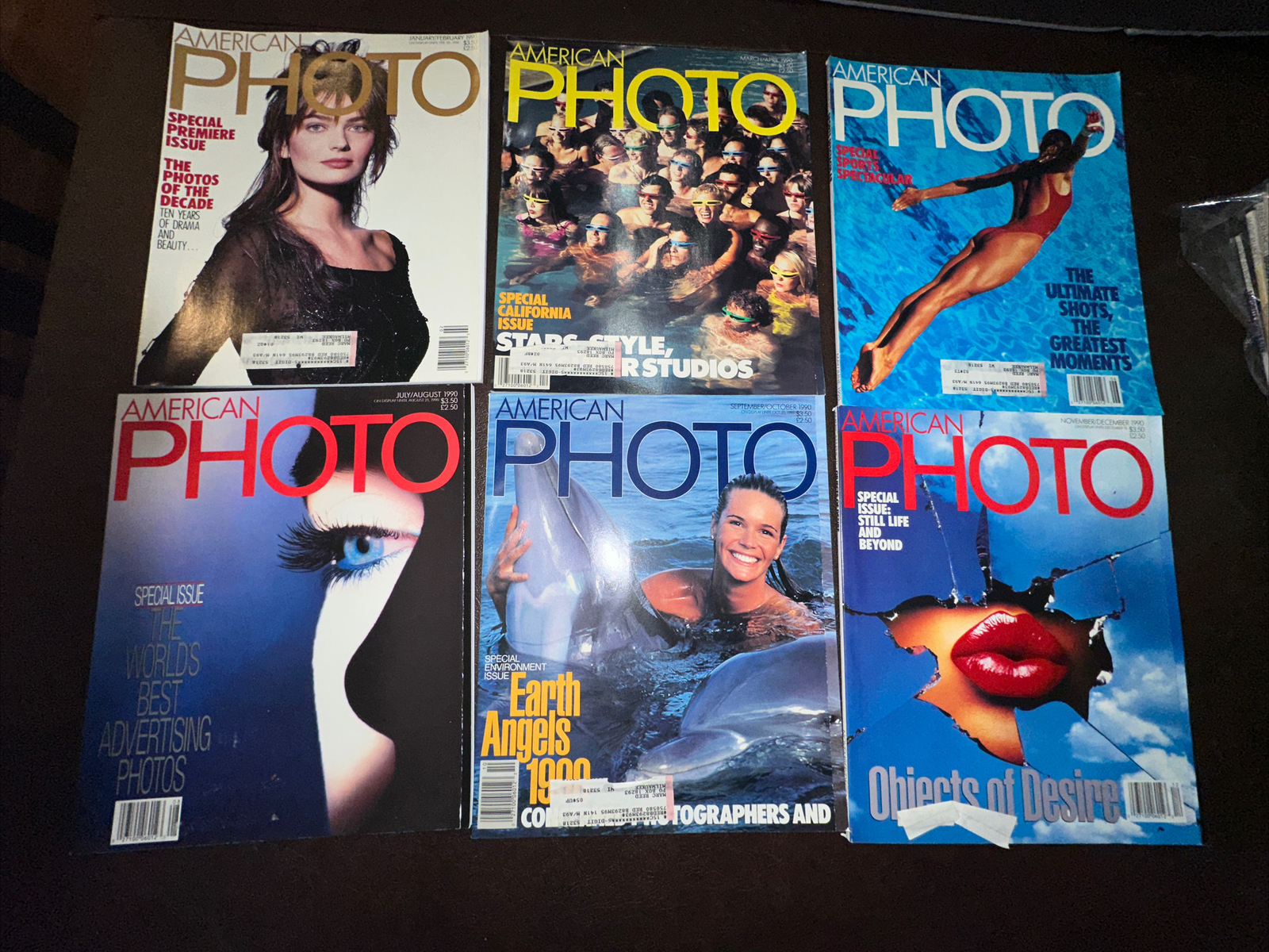 American Photo Magazine Full Year 1990 6 Issues
