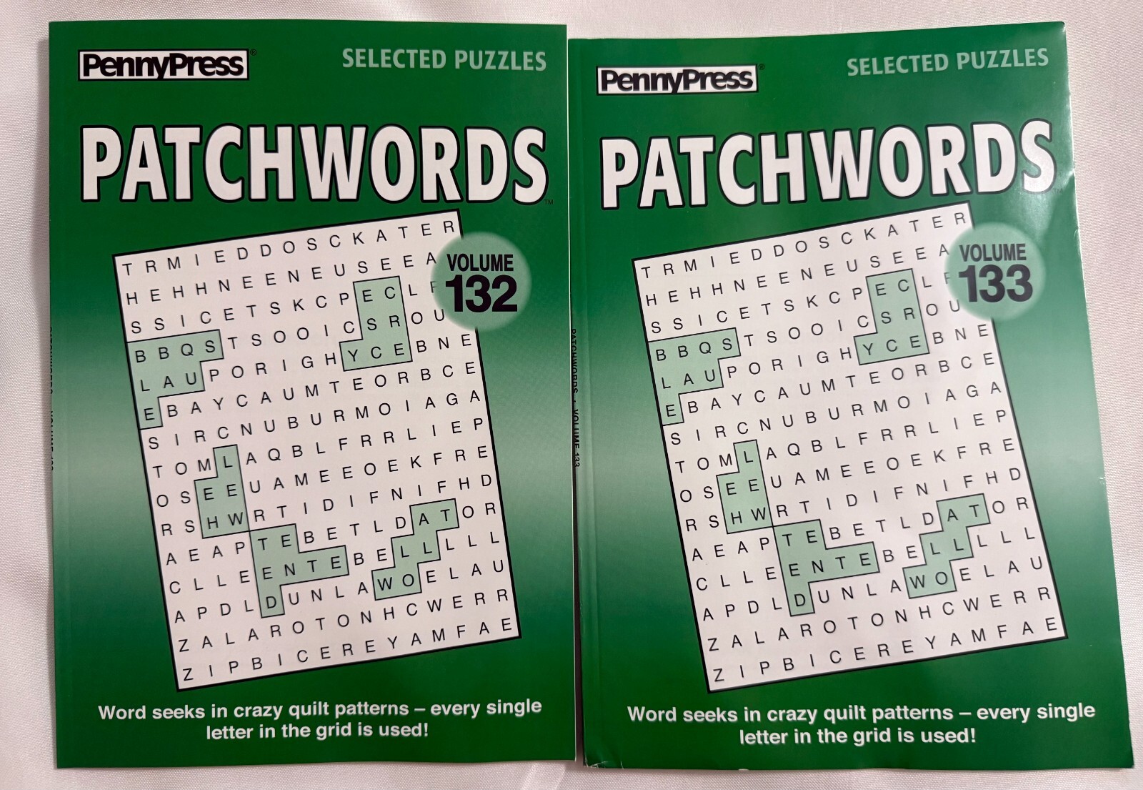 Lot of (2) Penny Press Selected Puzzles Patchwords Puzzles 132 & 133