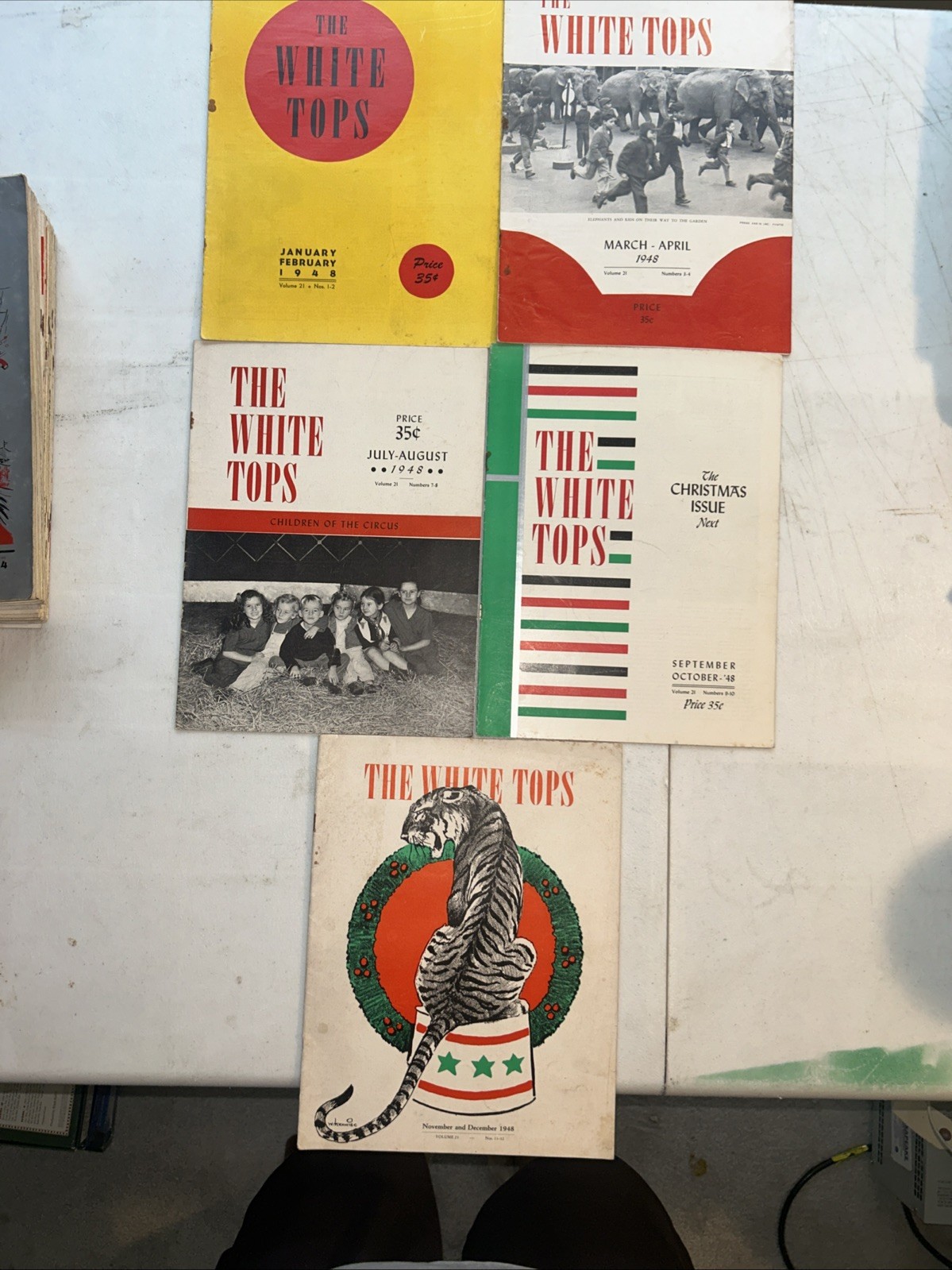 1948 – The WHITE TOPS circus magazines – 5 Issues Missing May-June Volume 21