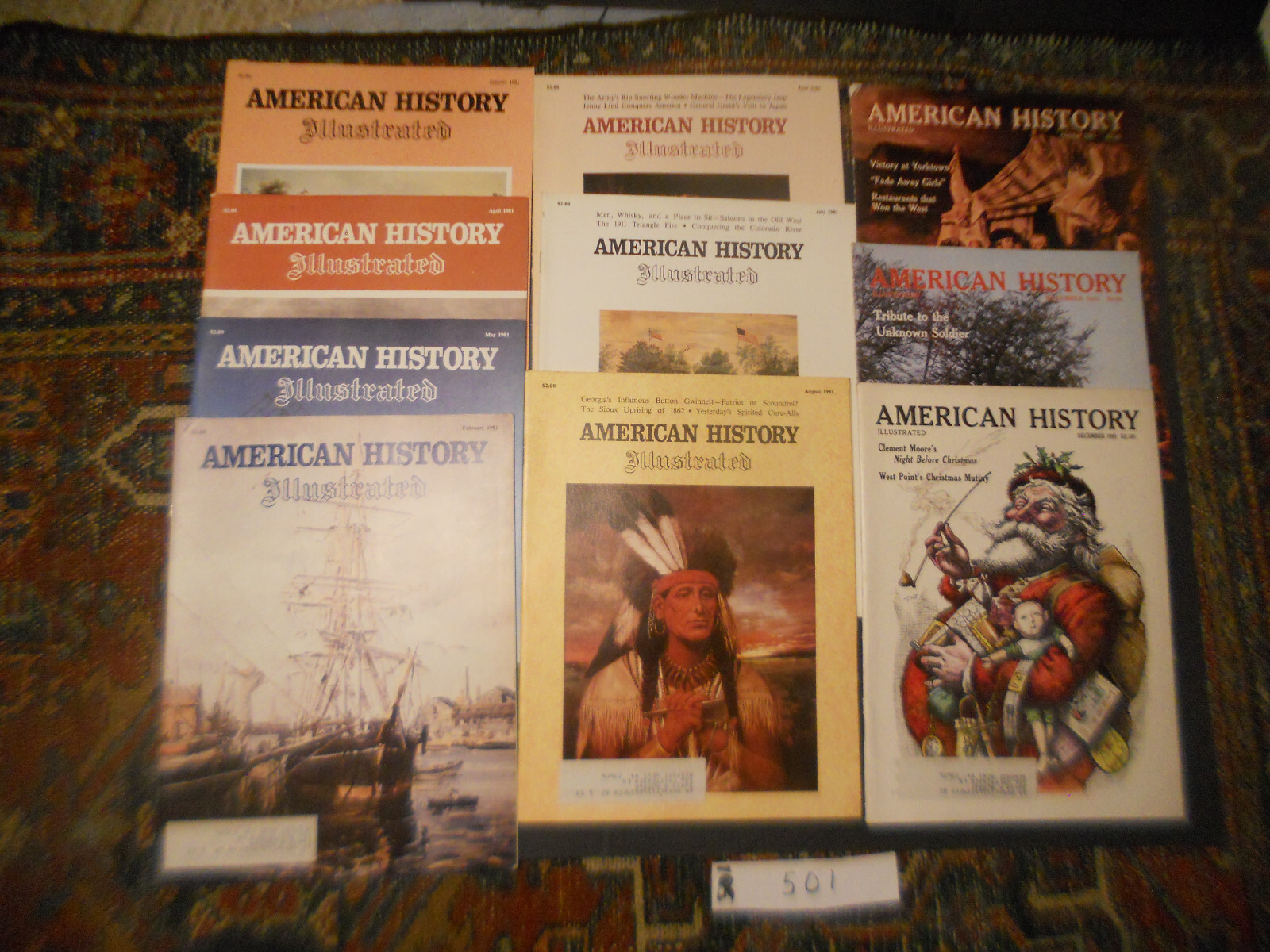 AMERICAN HISTORY ILLUSTRATED Magazine 10 LOT 1981 clean United States US