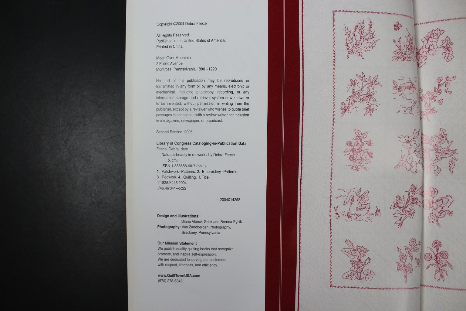 Nature’s Beauty in Redwork Debra Feece 25 Redwork Blocks Patterns Book