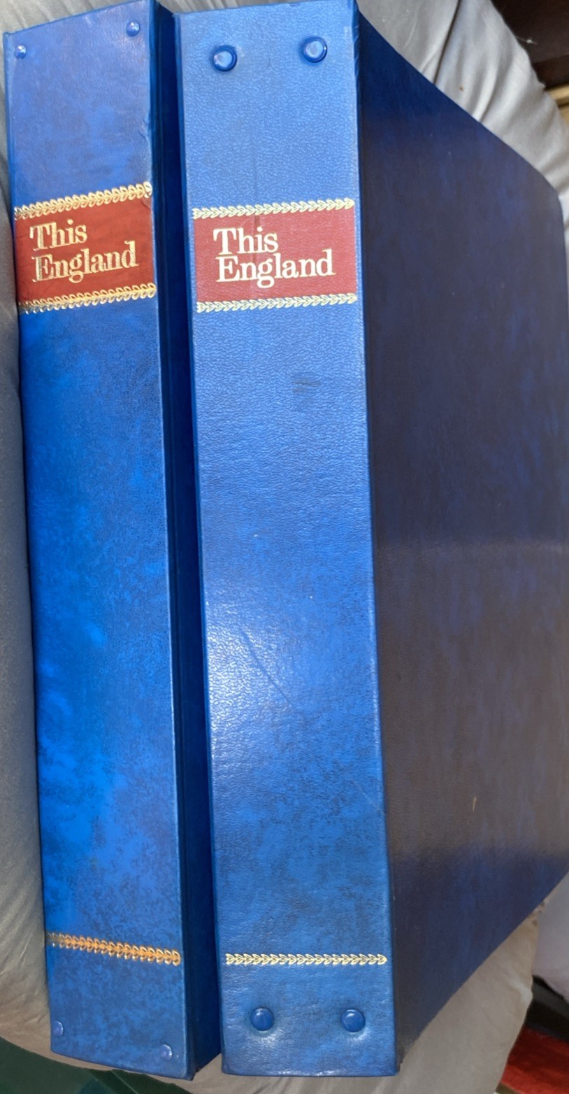Joblot x17 THIS ENGLAND magazine from vols 17-21 1984-88 in 2 labelled folders