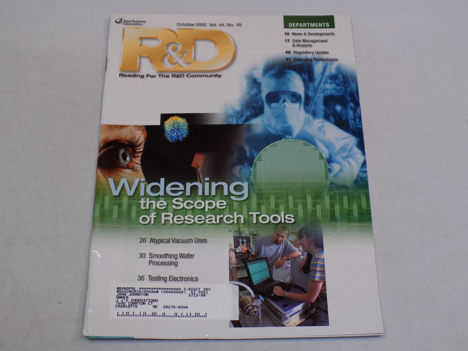Reading for the R&D Community Magazine 2002 Reed Business Information Research +