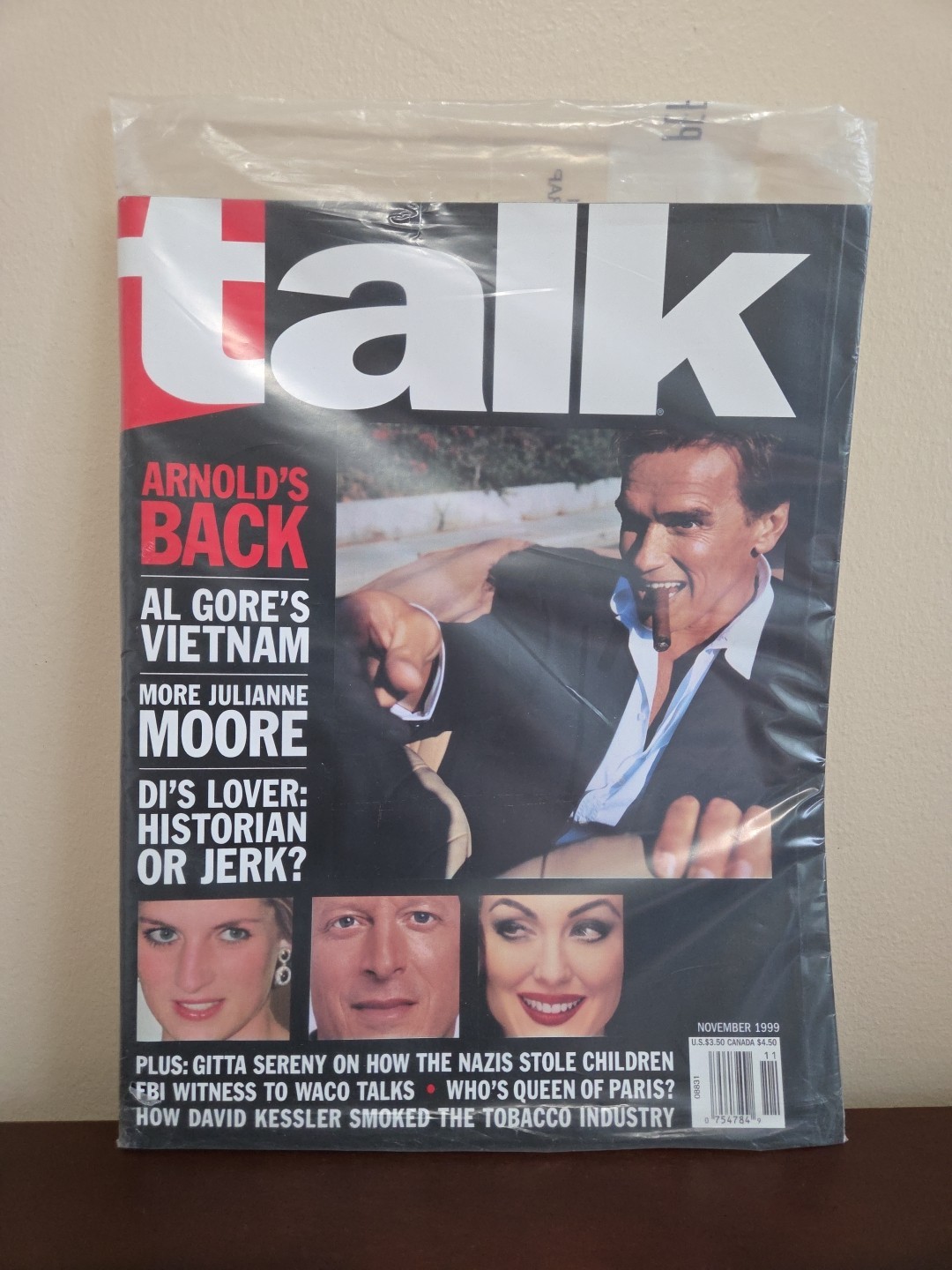 Vtg Rare 90’s Brand New Sealed TALK Magazine November 1999 Arnold Schwarzenegger