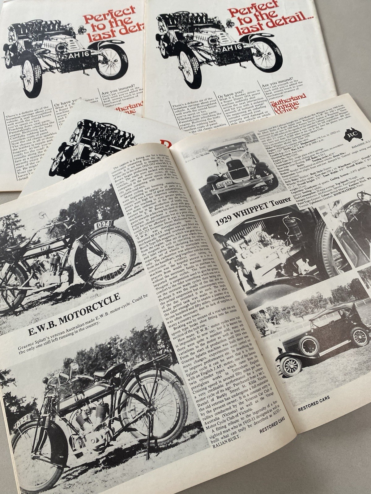 Restored Cars 1970s Magazines inc #1 Bulk Lot of 20 Low Number Issues 1 to 28