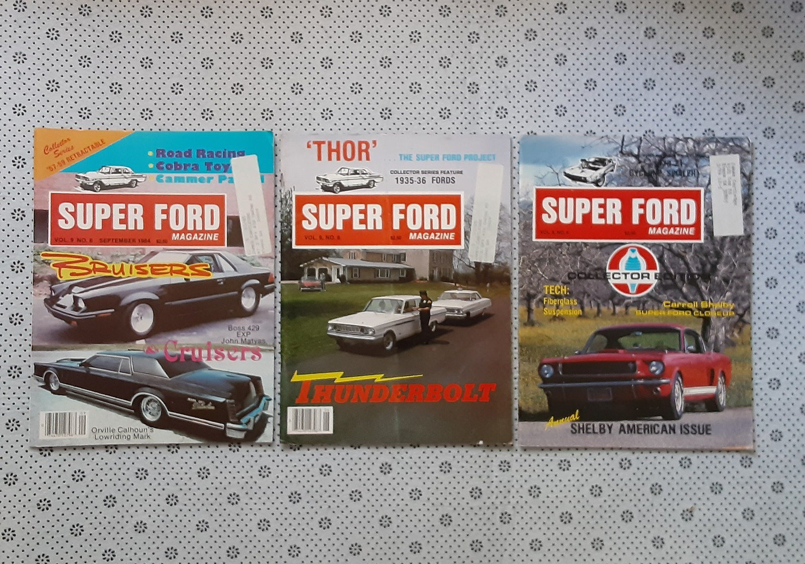 Vintage Super Ford Car Magazine Lot of 3 Issues June 1983 June & Sept. 1984
