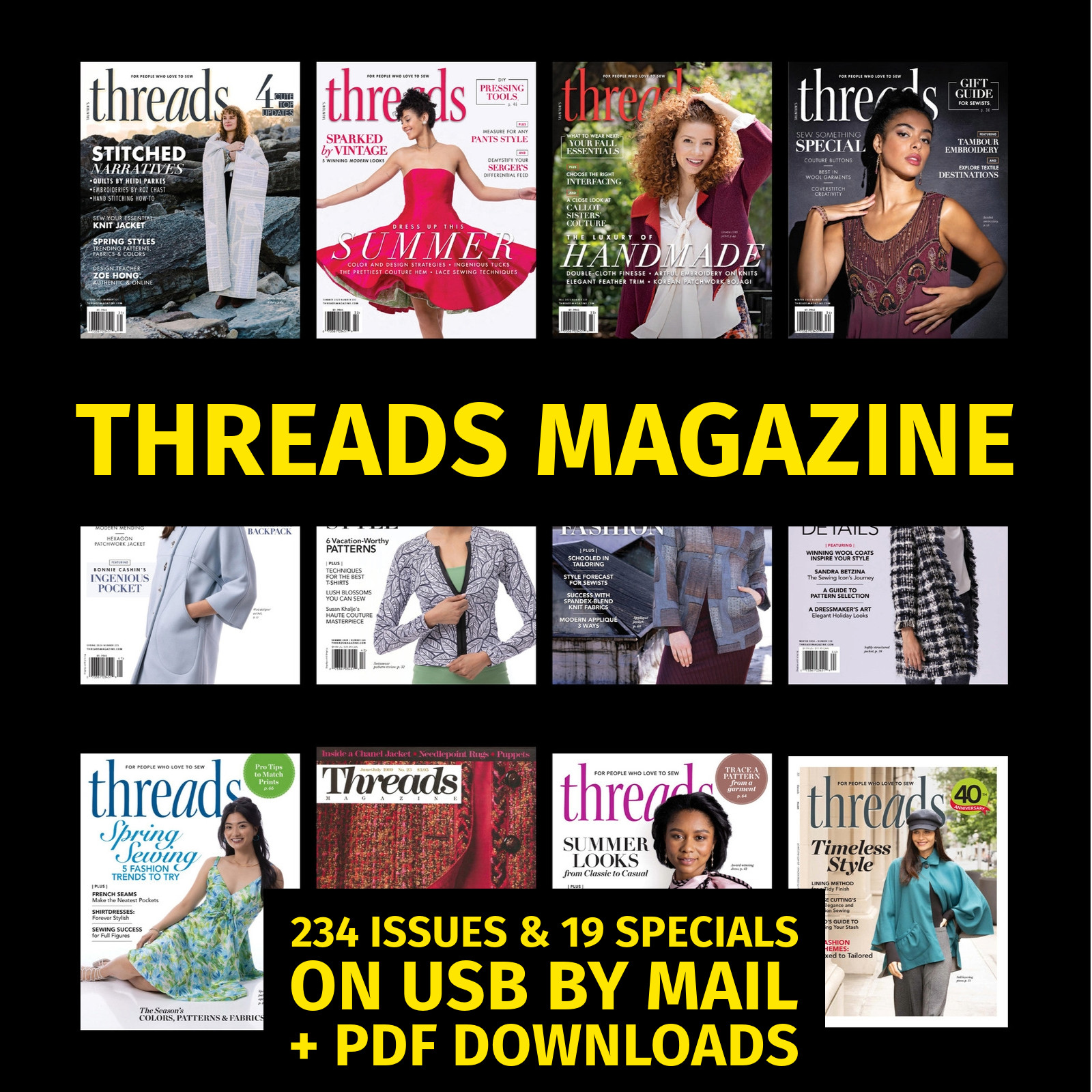 Threads Magazine Complete Archive — 253 Issues (234 Regular + 19 Specials)