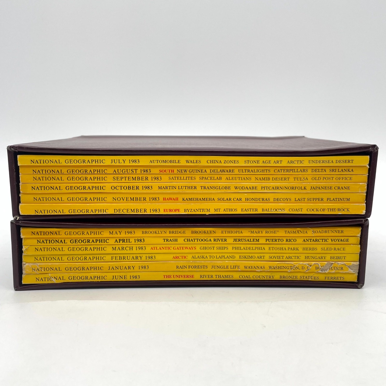 The National Geographic Magazine 1983 Complete Set Illustrated Paperback Books