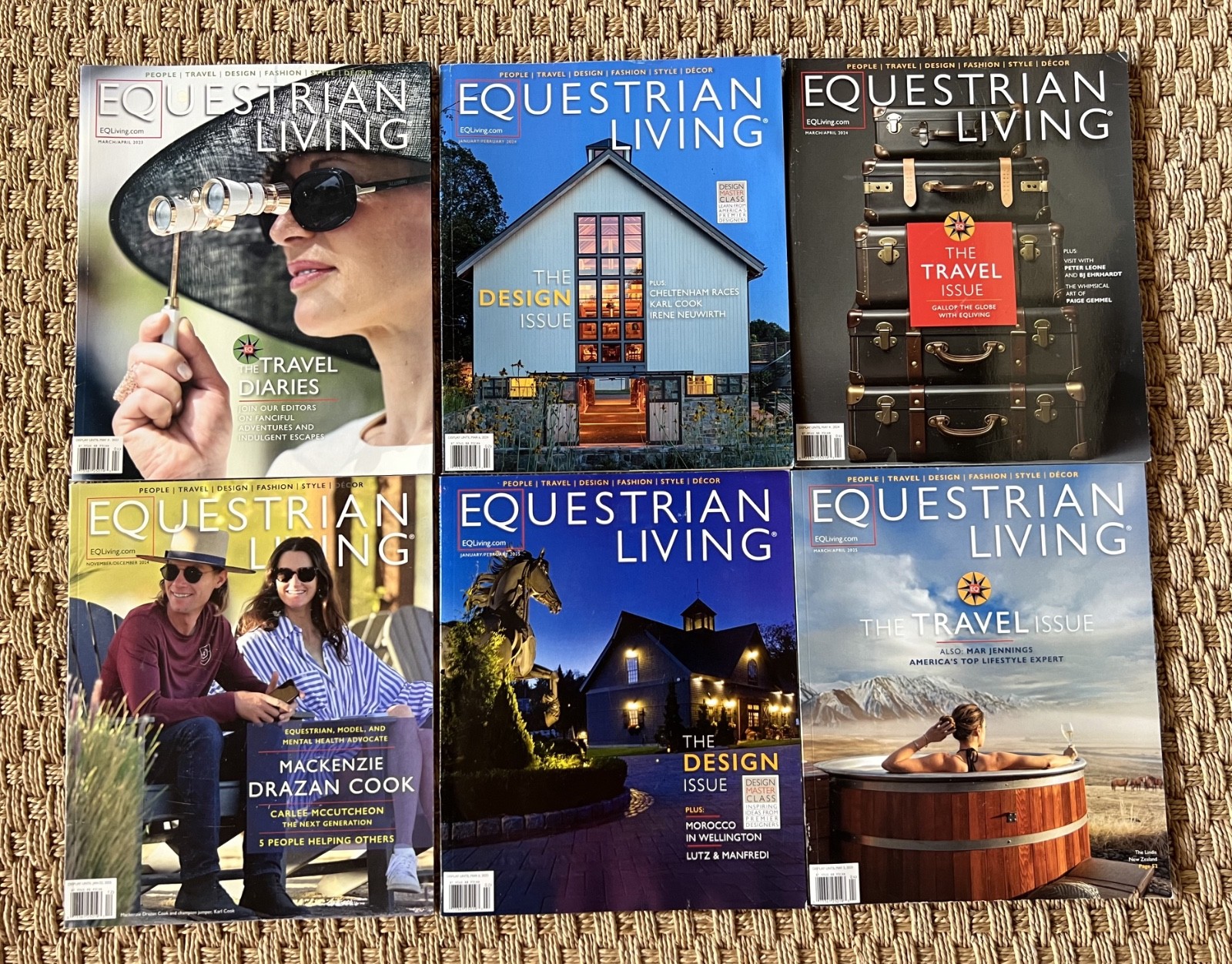 Lot of 6 EQUESTRIAN LIVING Magazines: 2023-25 issues Equestrian Lifestyle EQ