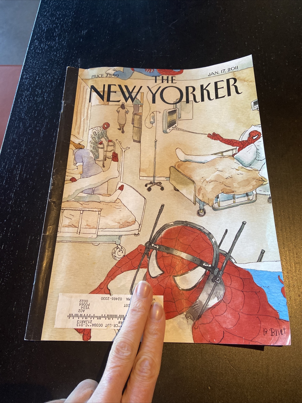 The New Yorker Magazine January 17, 2011 Spiderman Barry Blitt